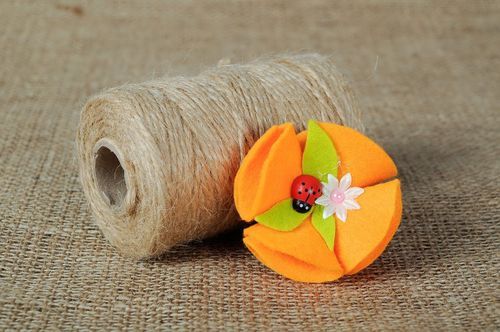  Kinderhaarklemme aus Wollfilz Marienkäfer - MADEheart.com