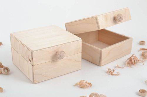 Boîtes en bois fait main 2 Coffrets en bois Décoration maison loisir créatif - MADEheart.com