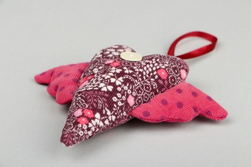 Decorative soft pendant Heart with wings - MADEheart.com