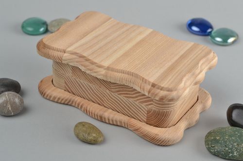 Semilavorato bello da scatola fatto a mano portagioielli di legno da creatività - MADEheart.com