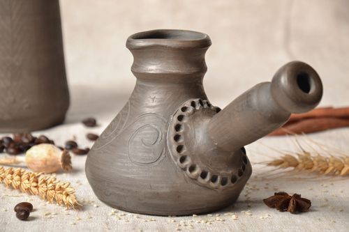 Ibrik in ceramica fatto a mano pentolino da caffè turco per preparare il caffè - MADEheart.com