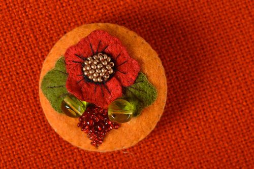 Flower brooch homemade jewelry designer accessories brooches and pins gift ideas - MADEheart.com