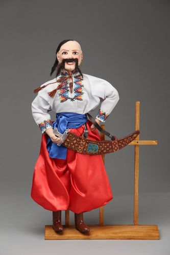 Papier mache figure of the Cossack - MADEheart.com