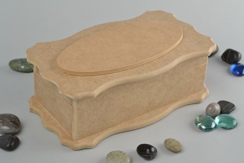 Semilavorato originale fatto a mano rettangolare scatola di legno da decoupage - MADEheart.com