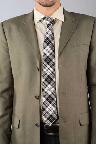 Handmade checkered tie - MADEheart.com