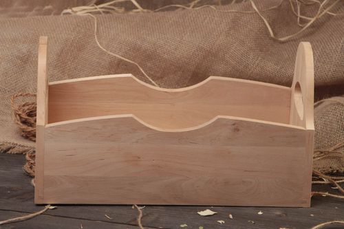 Beautiful handmade alder wood blank box for painting or decoupage - MADEheart.com