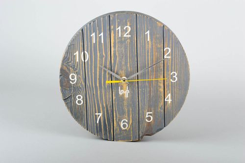 Handmade wooden wall clock designer wall clocks rustic home decor unique gifts - MADEheart.com