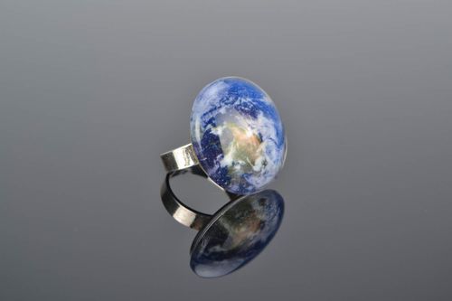 Metal ring Earth - MADEheart.com