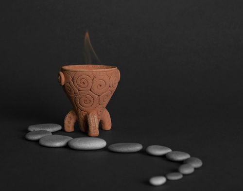 Декоративная глиняная ваза - MADEheart.com