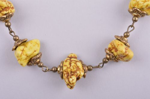 Handgefertigt Damen Halskette hochwertiger Modeschmuck Edelstein Schmuck - MADEheart.com