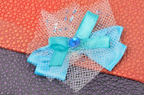 Beautiful bow brooch designer textile brooch handmade accessory present for her - MADEheart.com