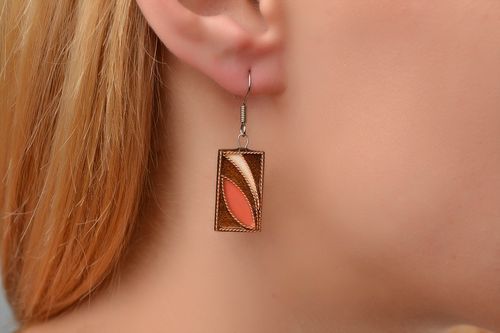 Handmade wooden earrings fashion accessories beautiful jewellery gifts for her - MADEheart.com
