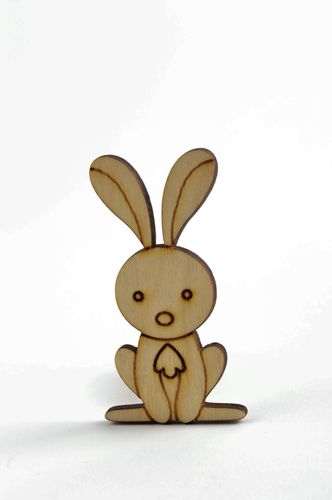 Hase Figur handmade Holz Deko Miniatur bemalen originelles Geschenk - MADEheart.com