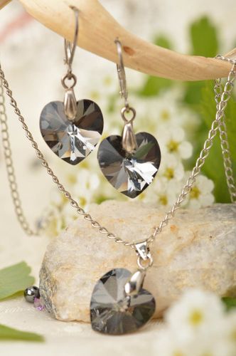 Set di orecchini e ciondolo fatto a mano kit di accessori di cristalli - MADEheart.com