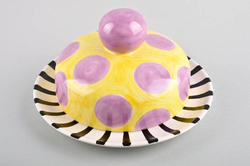 Beurrier céramique fait main Vaisselle poterie design insolite Déco cuisine - MADEheart.com