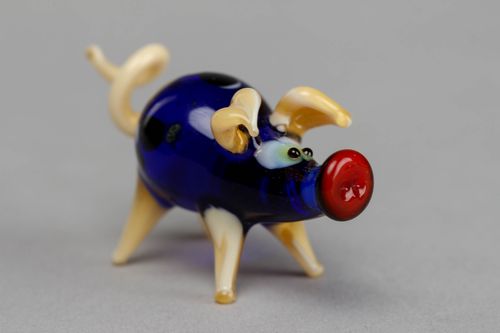 Figura de vidrio en miniatura Cerdo - MADEheart.com