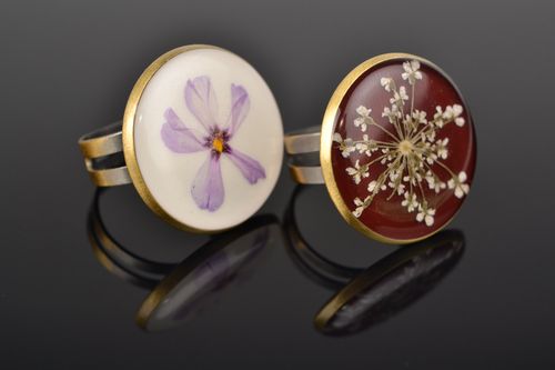 Anelli da donna fatti a mano anelli con fiori belli accessori originali - MADEheart.com