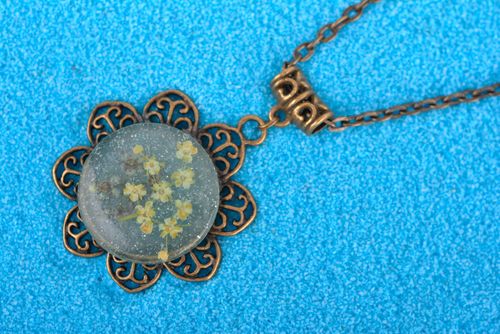 Handmade Damen Anhänger Epoxidharz Schmuck hochwertiger Modeschmuck elegant  - MADEheart.com