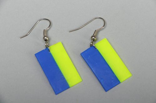 Boucles doreilles en pâte polymère de style ukrainien - MADEheart.com