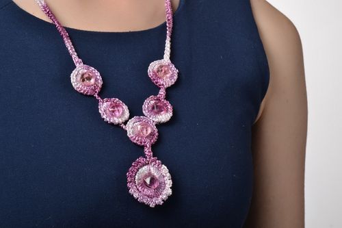 Womens pendant of pink color - MADEheart.com