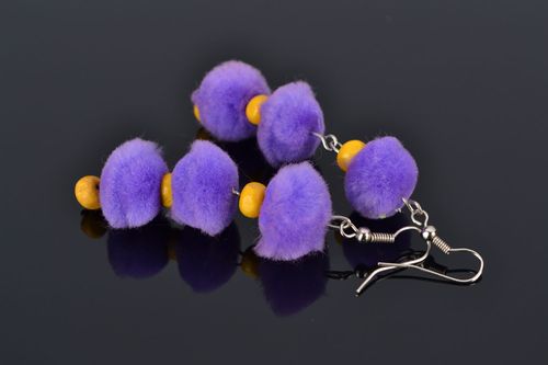 Furry handmade earrings - MADEheart.com
