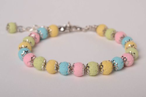 Colorful handmade bracelet bead bracelet polymer clay designer jewelry - MADEheart.com