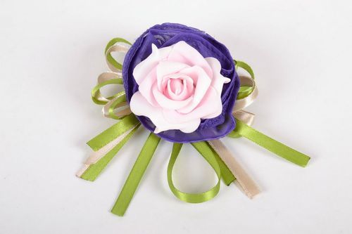 Brooch Barrette in the Shape of a Flower - MADEheart.com