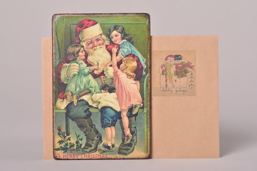Beautiful handmade greeting card decoupage ideas Christmas post card ideas - MADEheart.com