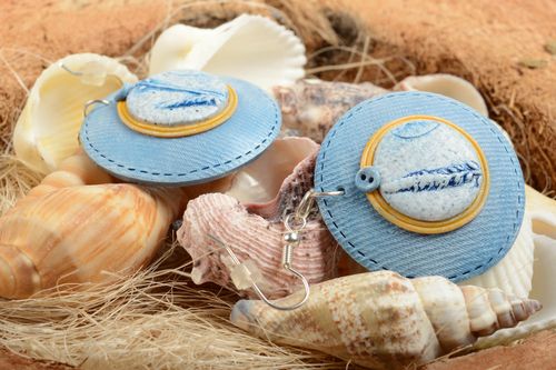 Handmade polymer clay jewelry perfect gift fashionable earring trendy accessory - MADEheart.com