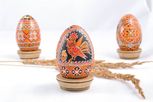 Handmade painted goose egg - MADEheart.com