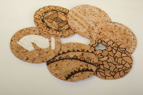Handmade stands for cups stylish home accessories beautiful cute coasters - MADEheart.com