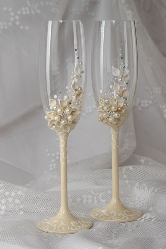 Wedding designer glasses unusual beautiful present decorative accessories - MADEheart.com