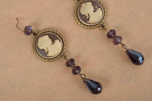 Handmade earrings designer jewelry dangling earrings polymer clay gifts for her - MADEheart.com