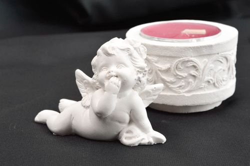 Figura de yeso blanca figura artesanal decoración de hogar regalo para niño - MADEheart.com