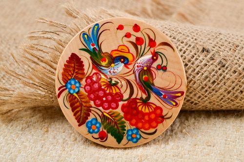 Magnet frigo fait main Aimant en bois Décoration cuisine de style ethnique - MADEheart.com