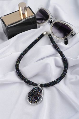 Unusual handmade plastic pendant beaded pendant fashion accessories for girls - MADEheart.com