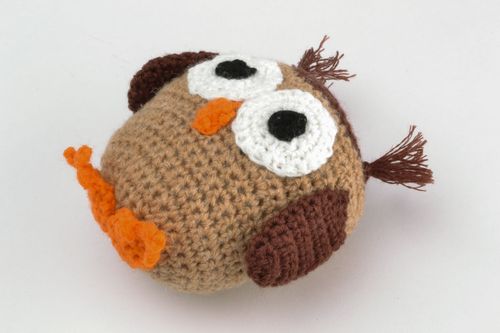 Crocheted toy Brown Owl - MADEheart.com
