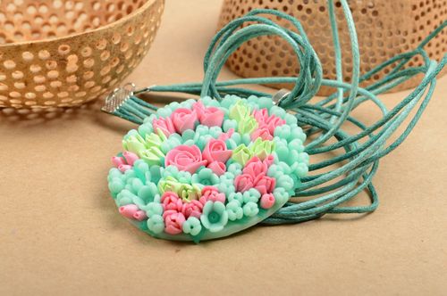 Handmade designer cute pendant stylish plastic pendant unusual accessory - MADEheart.com