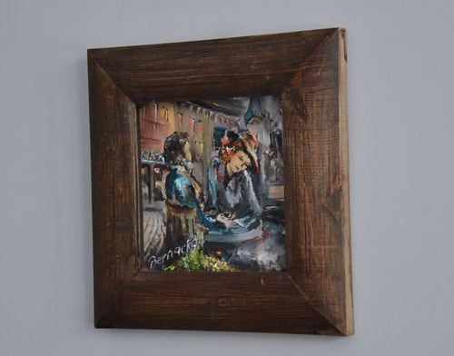 Square painting in frame Conversations - MADEheart.com