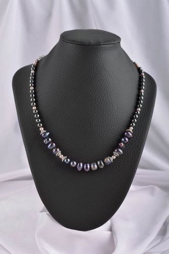 Handmade necklace pearl jewelry designer accessories gemstone jewelry gift ideas - MADEheart.com