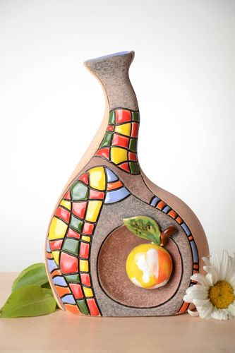 Vaso fiori fatto a mano in argilla vaso decorativo elementi decorativi - MADEheart.com