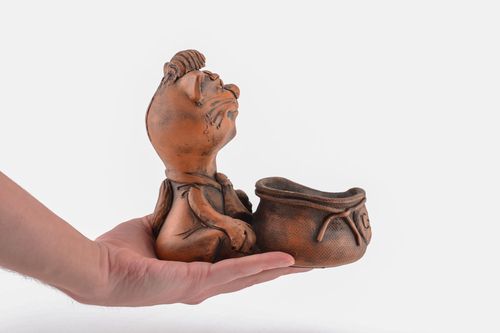 Keramischer Salzbehälter Katze  - MADEheart.com