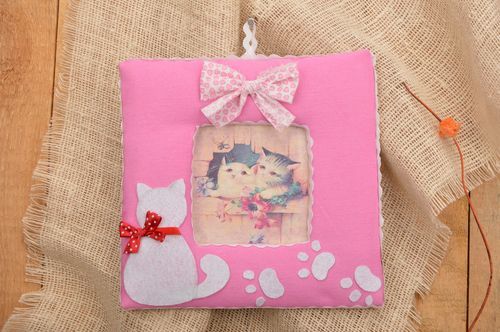 Handmade photo frame pink designer picture frame cool gift decorative use only - MADEheart.com