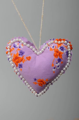 Suspension décorative Coeur mou en tissu - MADEheart.com