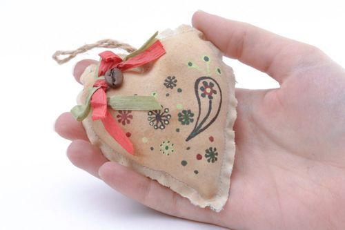 Stoff Interieur Anhänger Herz - MADEheart.com