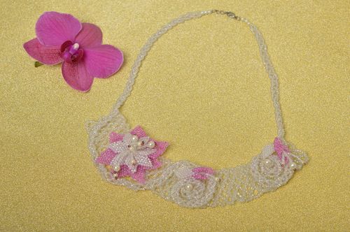 Handmade cute designer necklace beaded stylish necklace elegant accessory - MADEheart.com