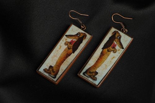 Lange Ohrringe aus Polymerton - MADEheart.com