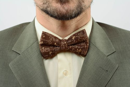 Textile bow tie Words - MADEheart.com