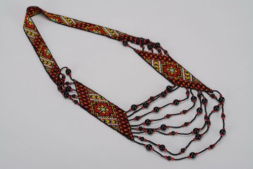 Gerdan made of beads Ukrainian motives - MADEheart.com