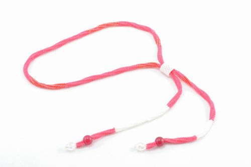 Colar de miçangas artesanal vermelho  - MADEheart.com